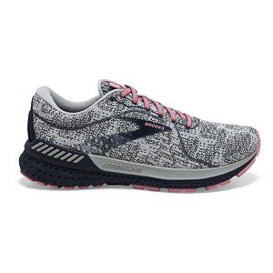 Brooks Adrenaline GTS 21 Womens Road Running Shoes White/Black/Coral | USA-GOK608275